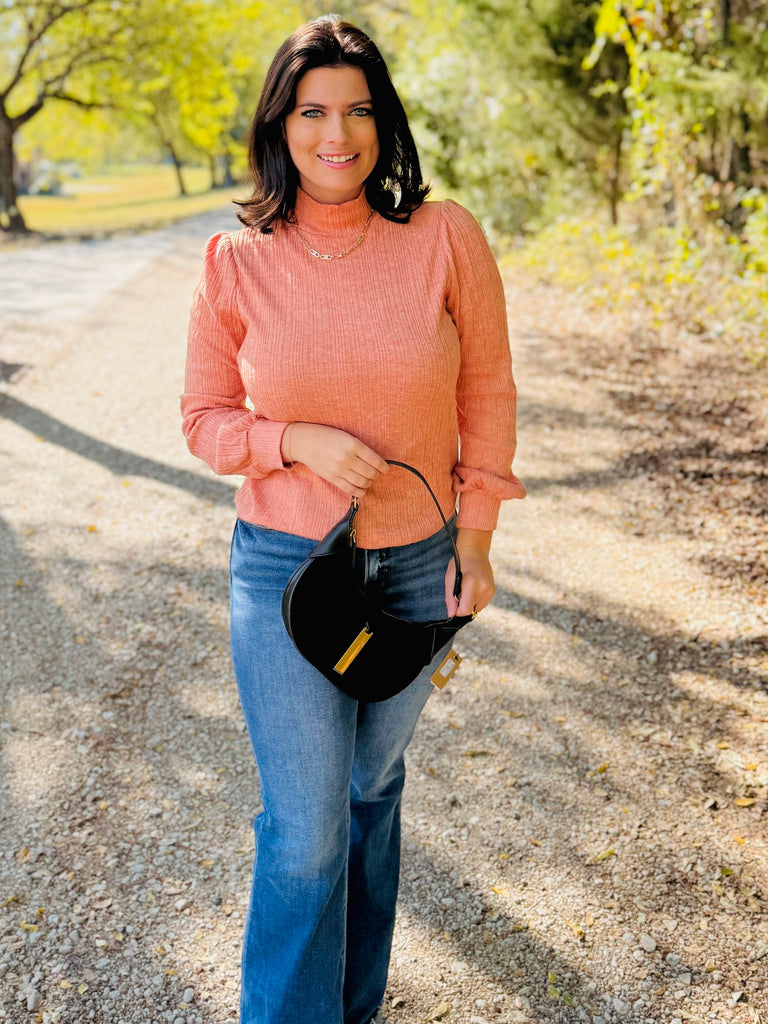 Never Settle For Less Top - Tangerine