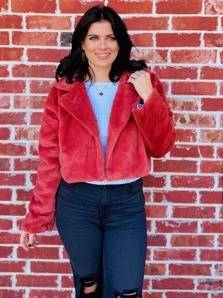 Apricot Brandy Making Statements Fur Coat