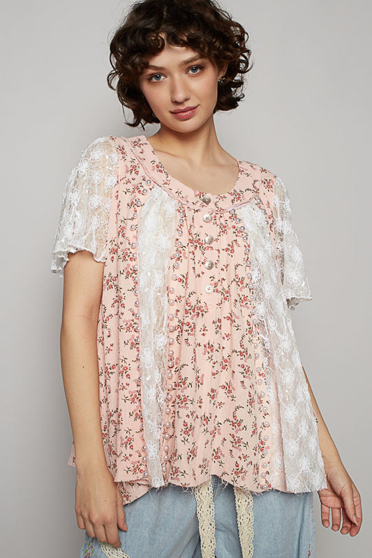 Laced so Lovely Spring Flow Top