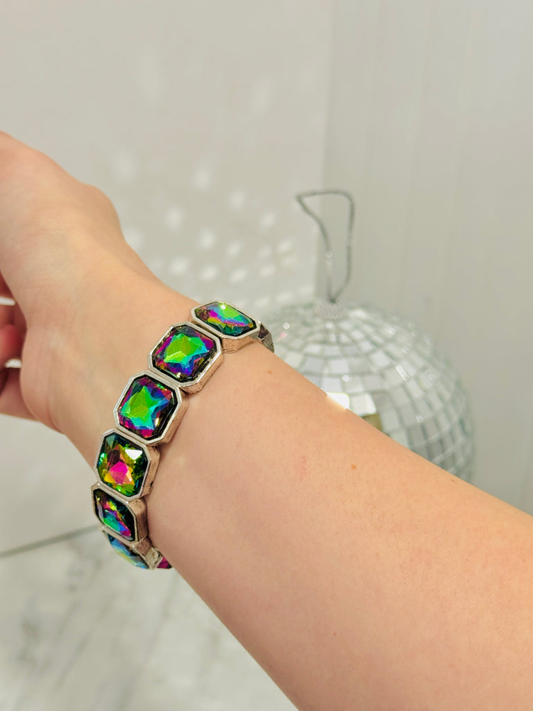 Multi Mixer Cushion Crystal Bracelet