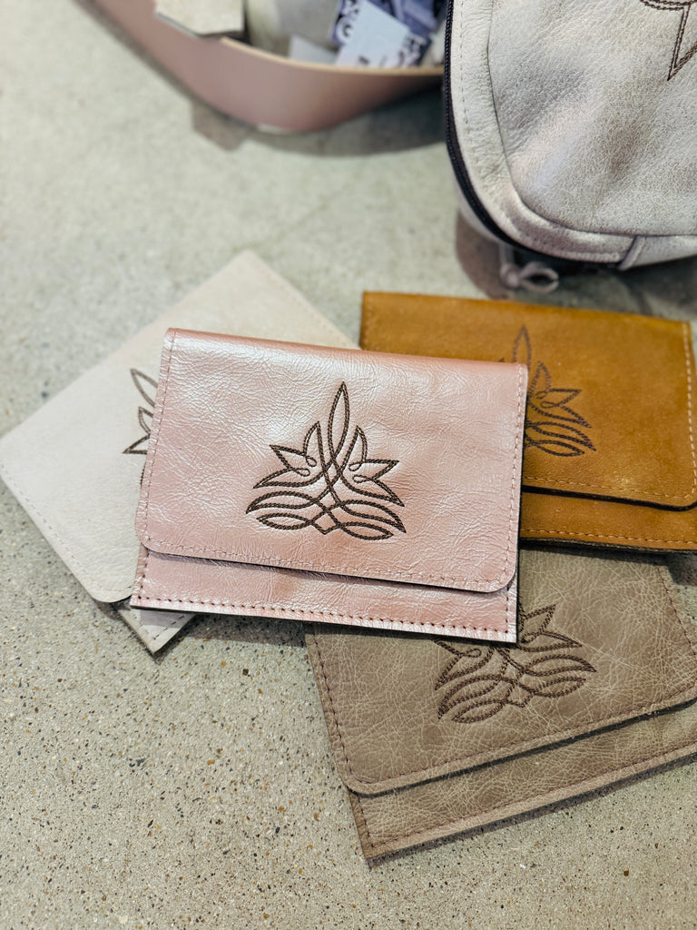 Matte Stitch Flora Wallets