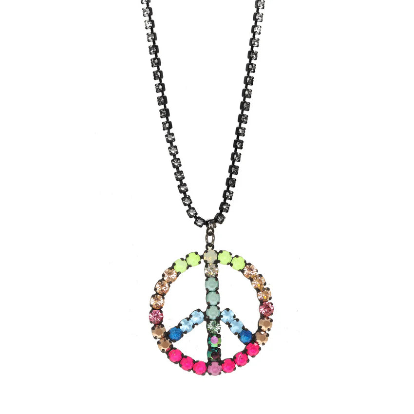 Woodstock Peace Electrics Swarovski Necklace