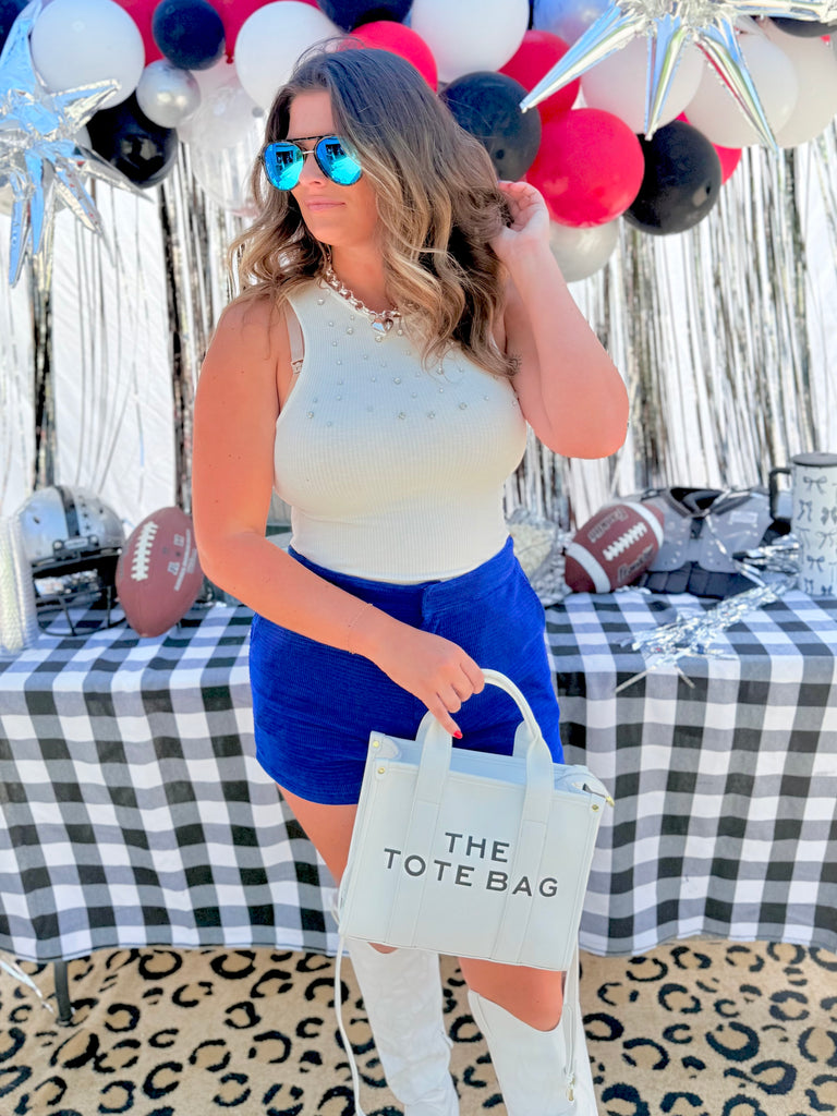 Rich Royal High Waisted Corduroy Shorts