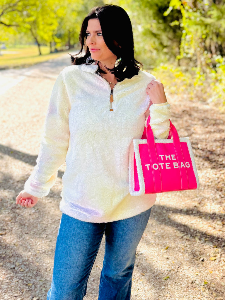 DEAL! Pastel Sherpa Pullover