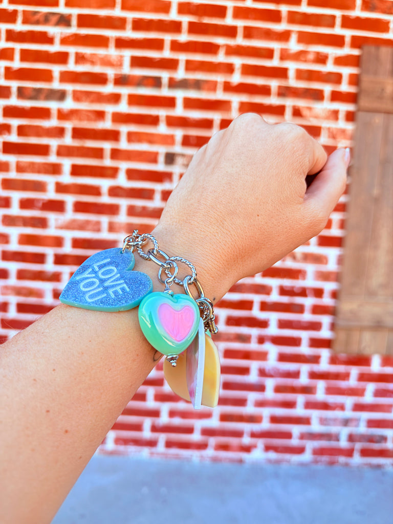 Candy Hearts Charm Bracelet