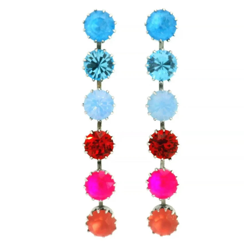 Electric Pink Mini Lilibet Swarovski Earrings