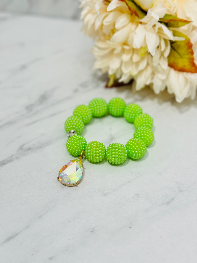 Beaded Limes Charm Bracelet