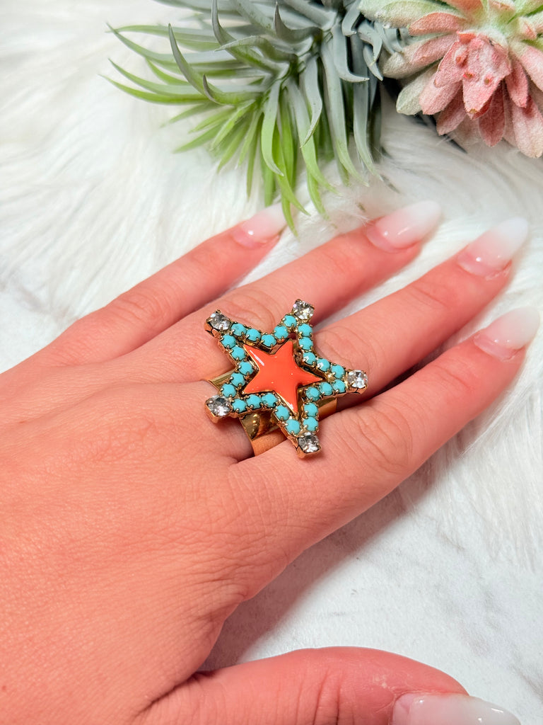 Super Star Ring in Enamel