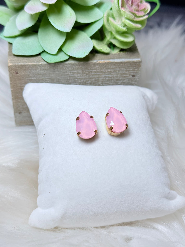 The Lumi Swarovski Studs - Blush