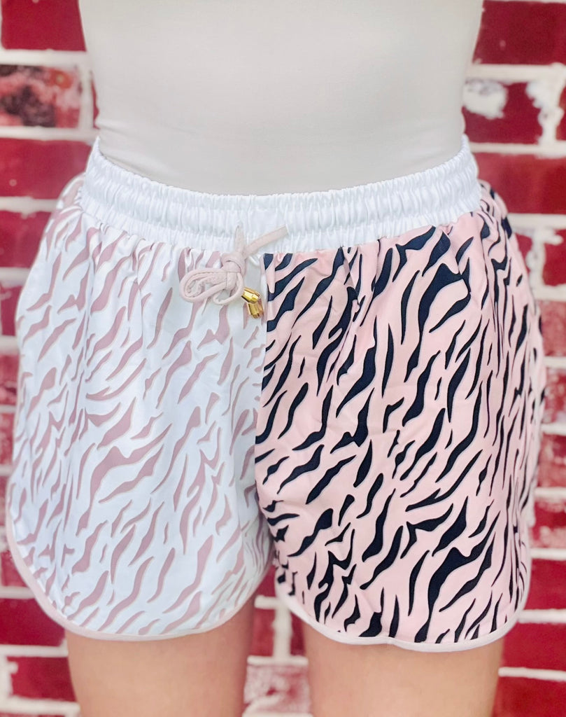 Stay Wild Tiger Drawstring Everyday Shorts