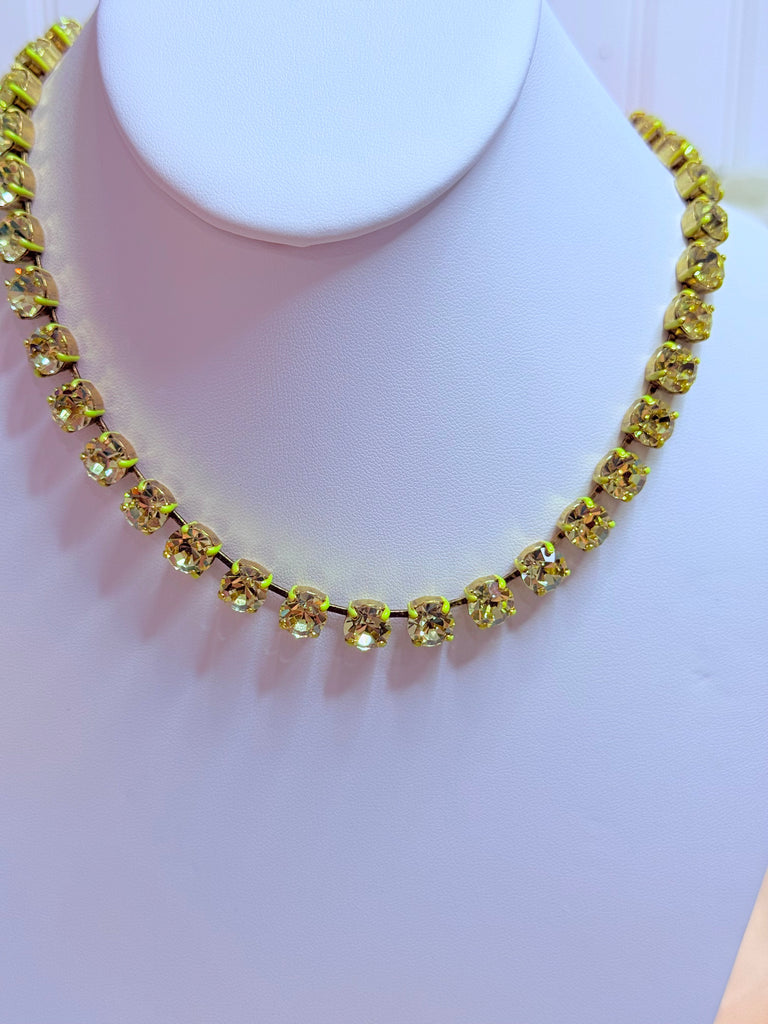 Oakland Supreme Swarovski Necklace Bright Yellow