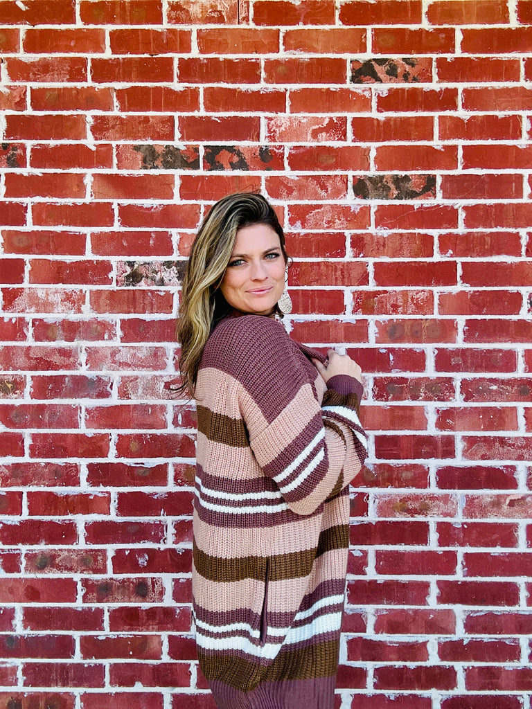 Wander Through Town Cardigan - Mocha