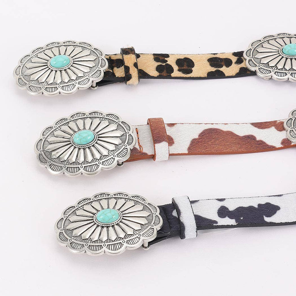 Faux Fur Multi Metal Metal Belt LEO