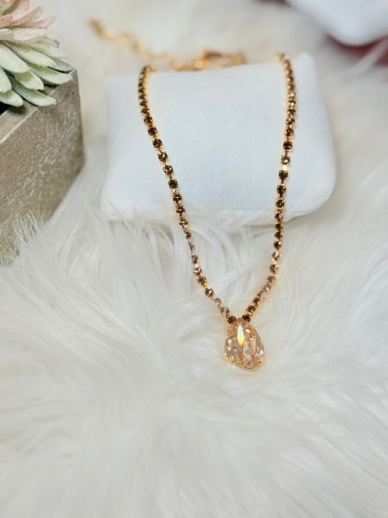 Milli Swarovski Crystal Necklace - Champagne