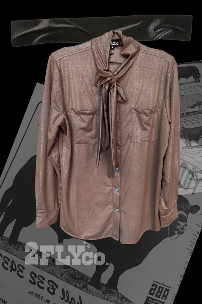 LEATHER OUTLAW *MOCHA Blouse