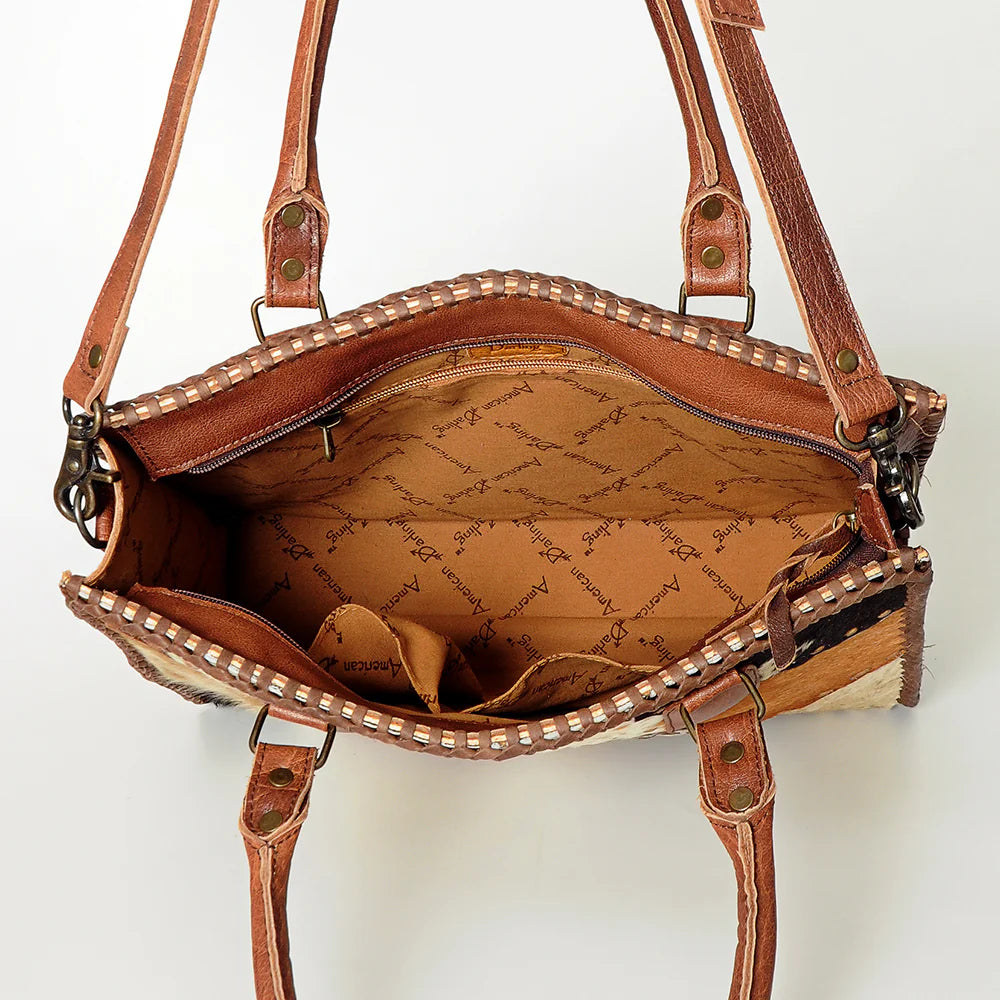 Sassy Swiveled Punchy Hide & Leather Purse