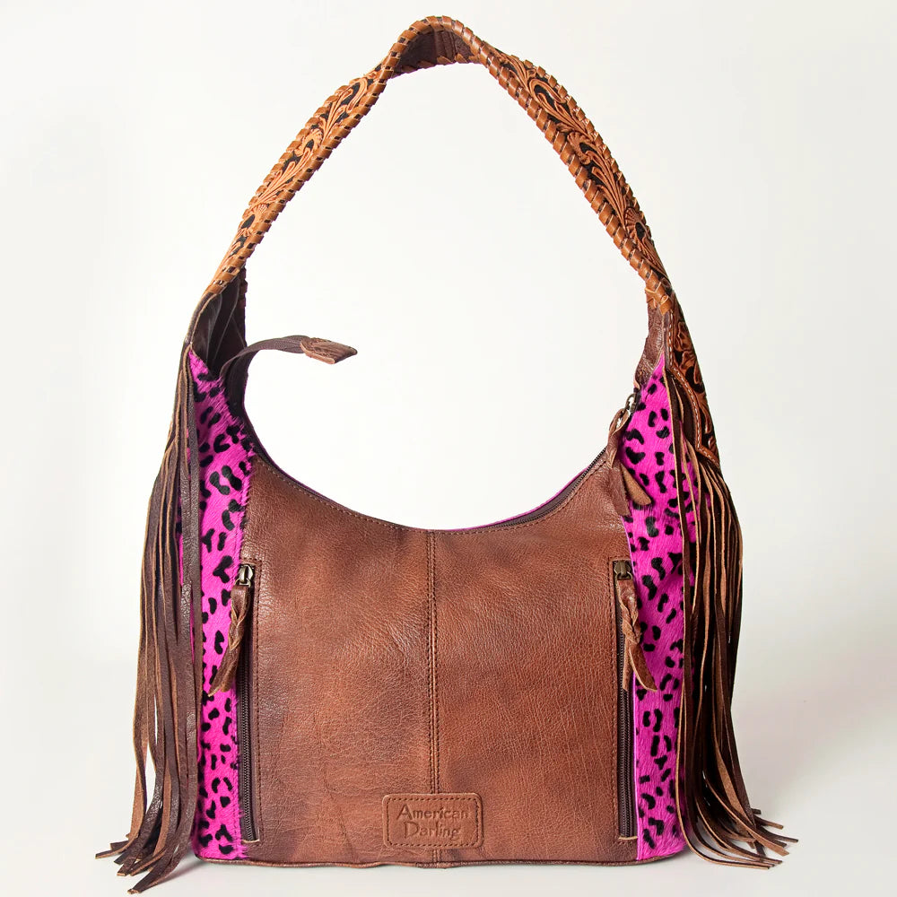 Barbie Leopard Tooled Handle Purse