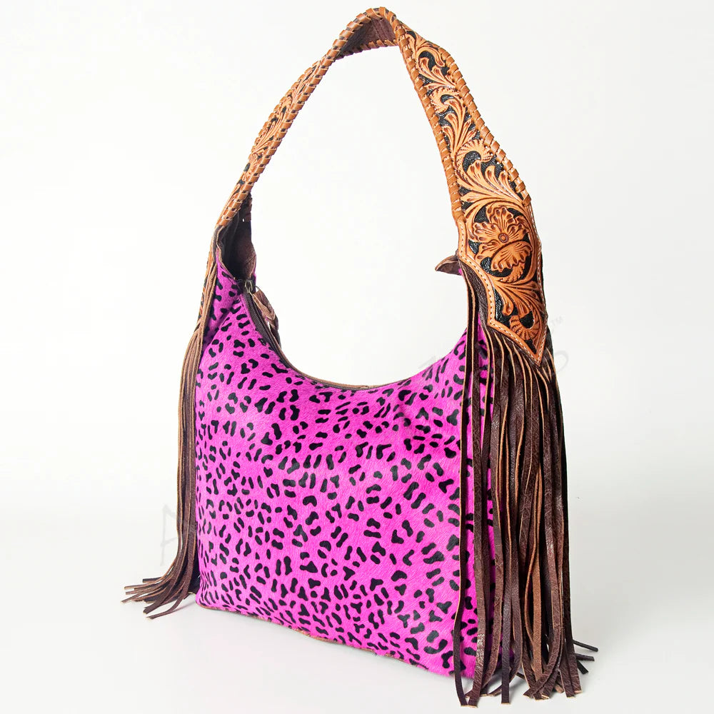 Barbie Leopard Tooled Handle Purse