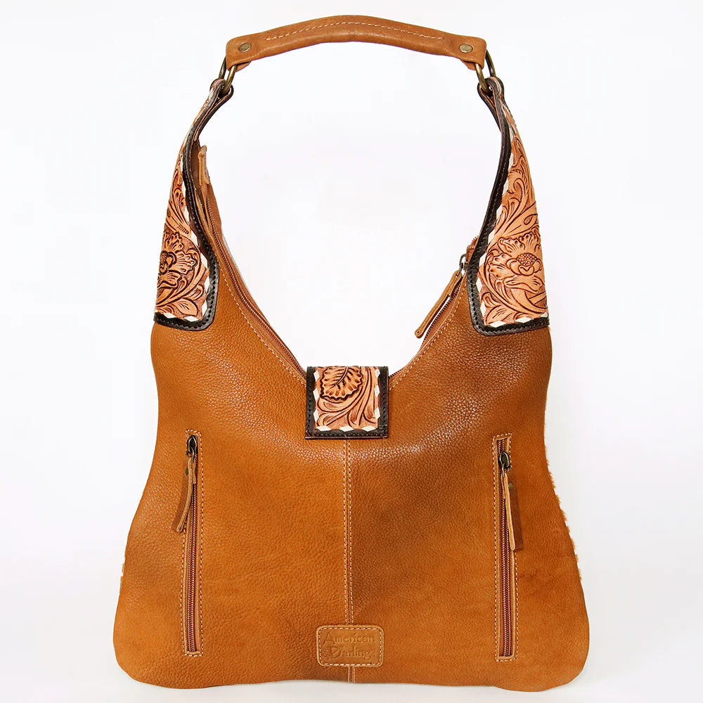 Axis Hide & Buckle Tooled Purse