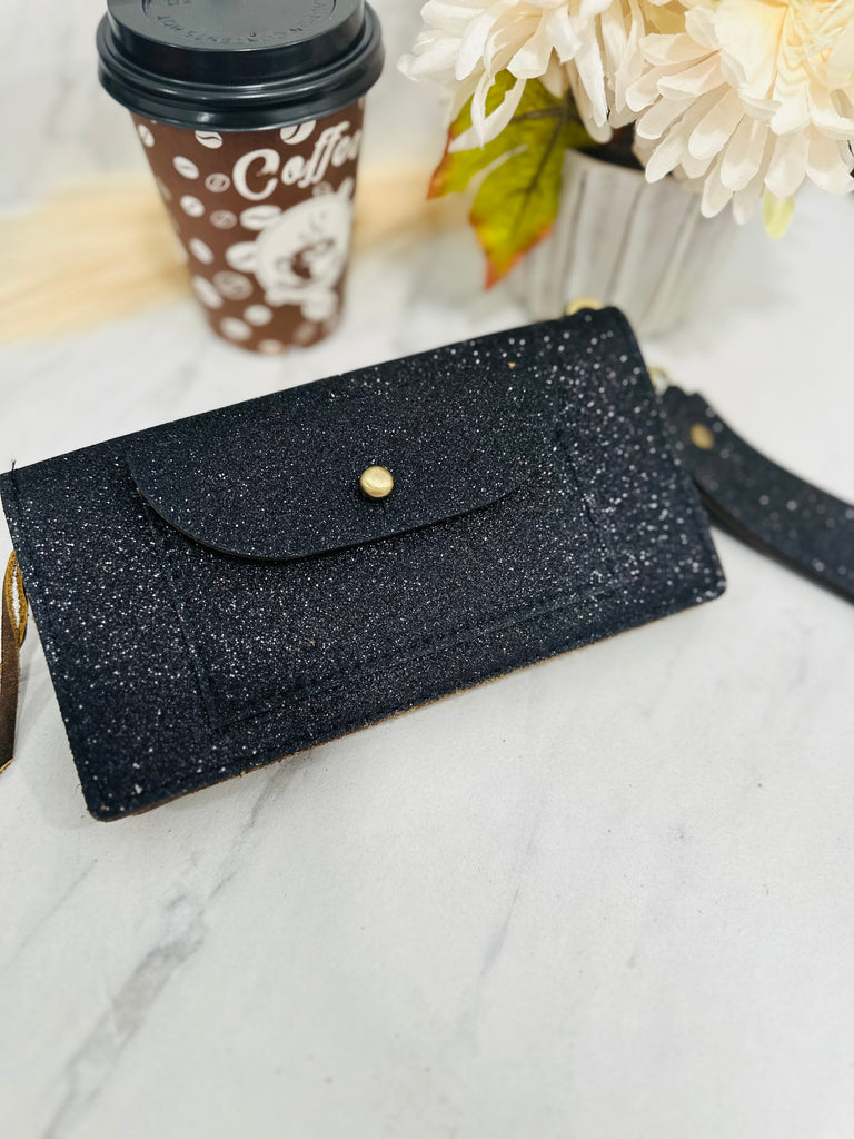 Midnight Glitter Babe Fallon Wallet Wristlet