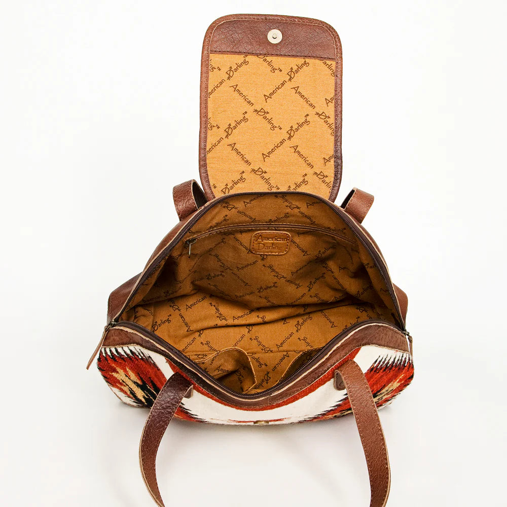 Western Revival Leopard & Aztec Hide and Leather Purse