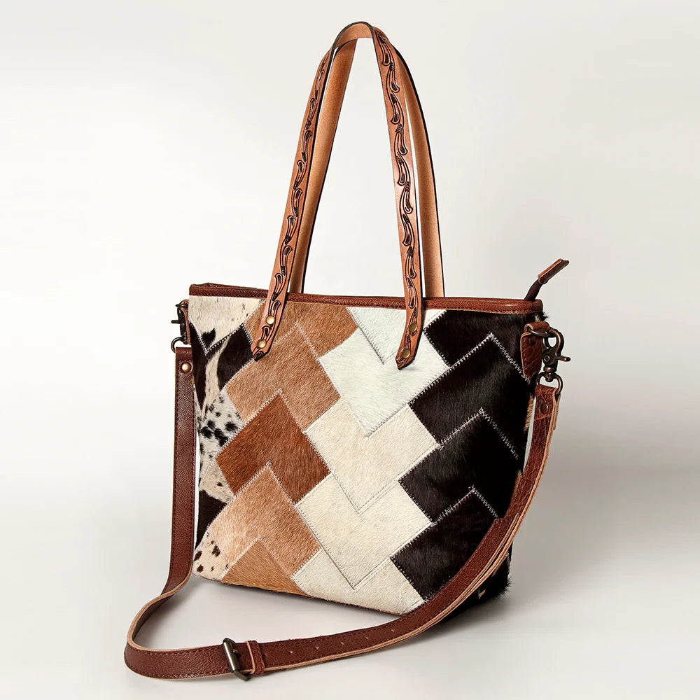 Crossroads Patched Punchy Western Hide & Leather Purse