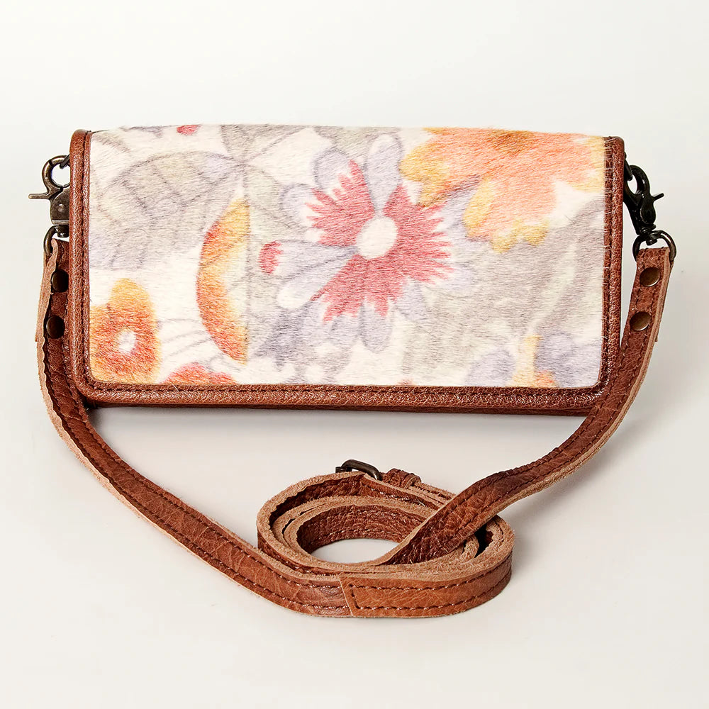 Vintage Edit: Florals and Leather Crossbody Wallet Purse