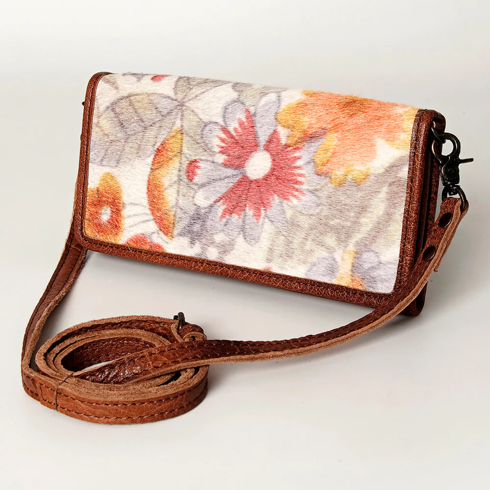 Vintage Edit: Florals and Leather Crossbody Wallet Purse