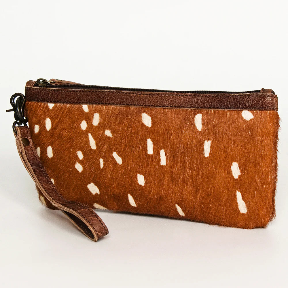 Jolene's Leather Luxe Deep Axis Hide Leather Wristlet