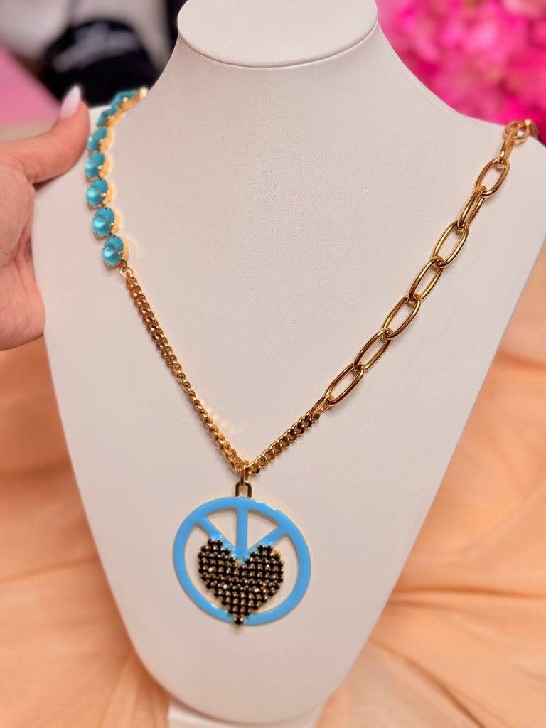 Jace Candy Crush Swarovski Crystal Necklace - Blue