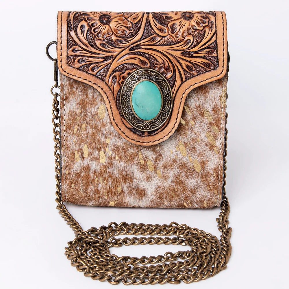 Sierra Sunstone Acid Wash Hide & Leather Crossbody