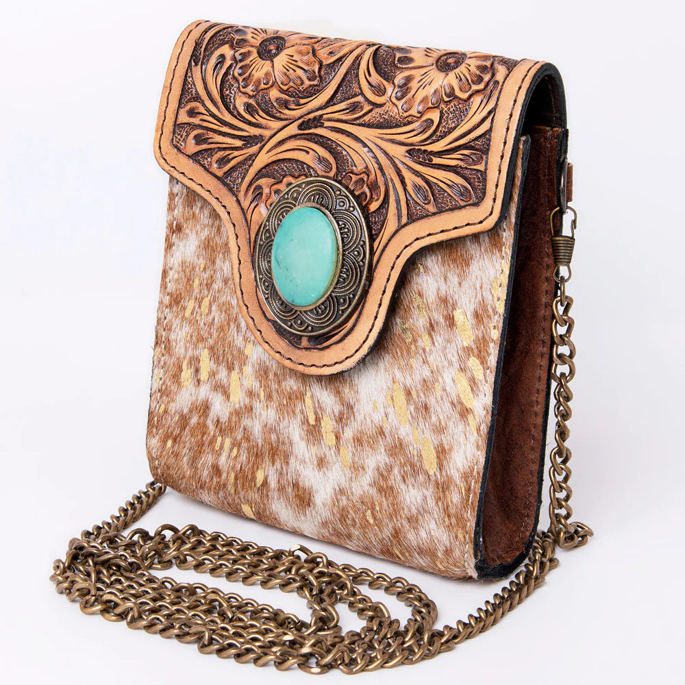 Sierra Sunstone Acid Wash Hide & Leather Crossbody