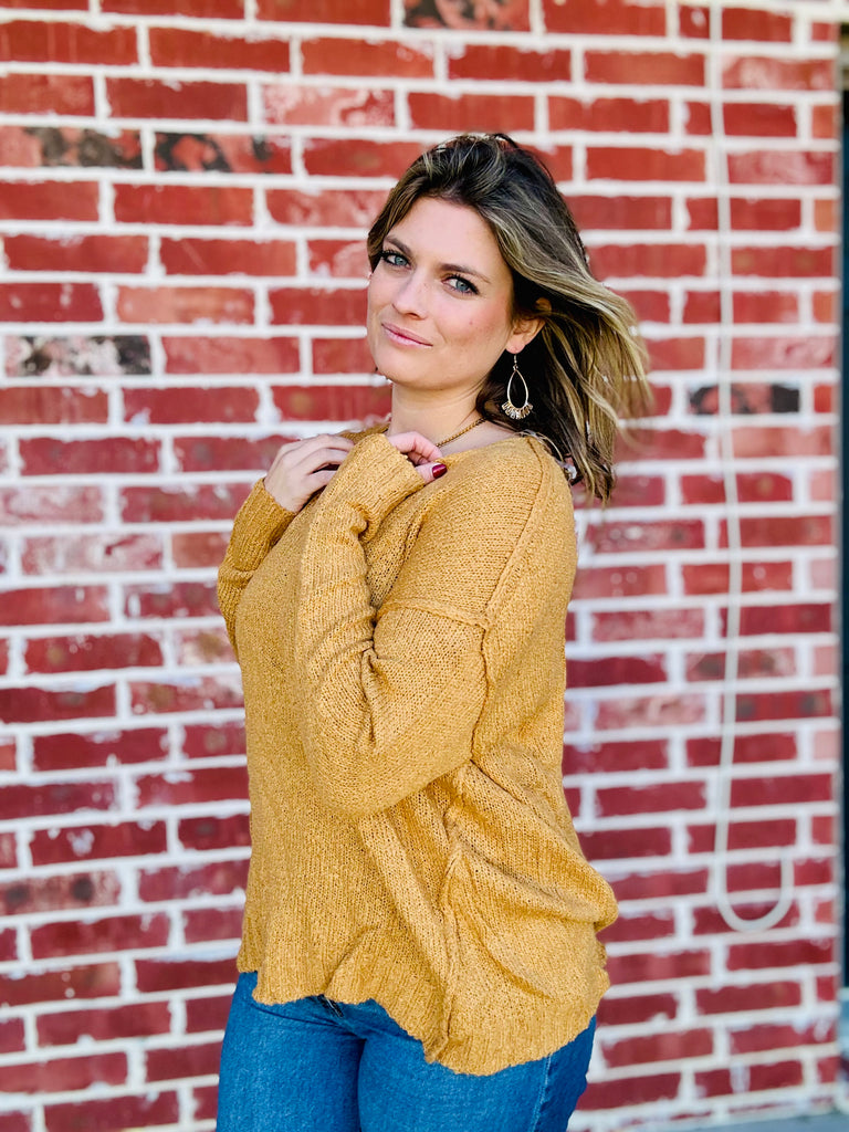 Candid Memories Sweater - Mustard