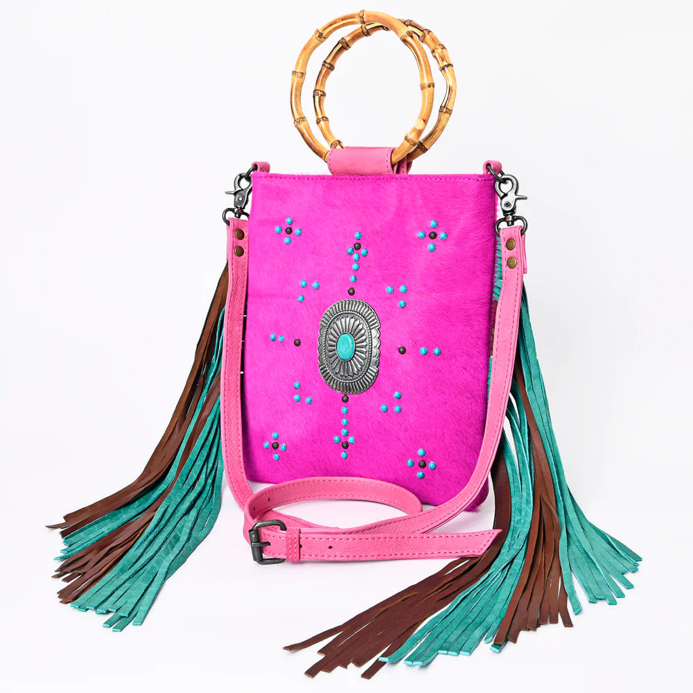 Pecos Pink Hide & Leather Handbag