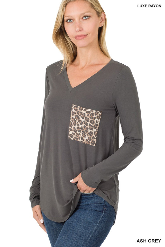 Out of Pocket Jungle Pocket Long Sleeve Tops