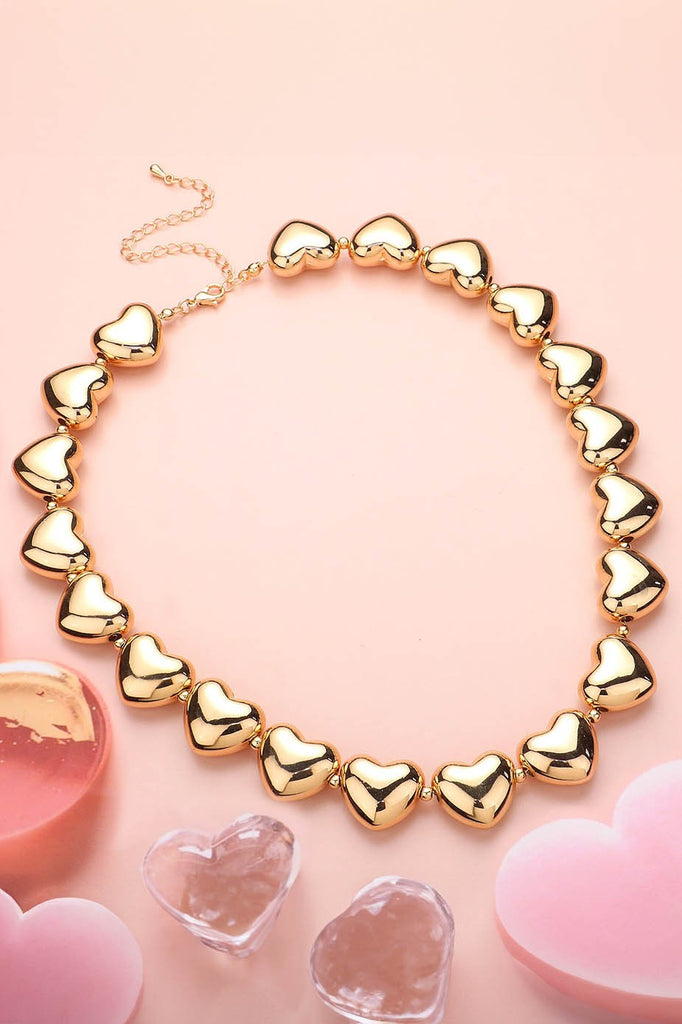 Heartfelt Golden Link Necklace