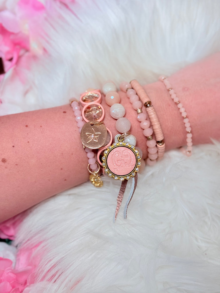 So Peachy Pink Bracelet Stack