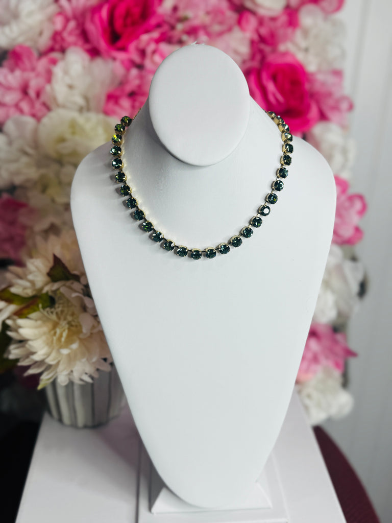 Oakland Swarovski Necklace - Chrysolite Citrine