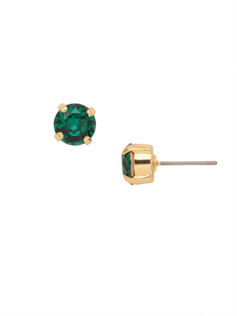 Simple Stud Earrings - EFC99BGEME: Green