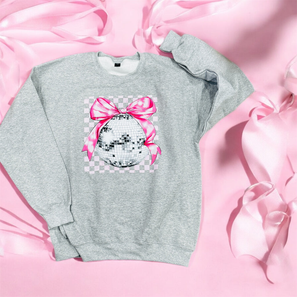 Darling Disco Bow Tied Graphic Pullover