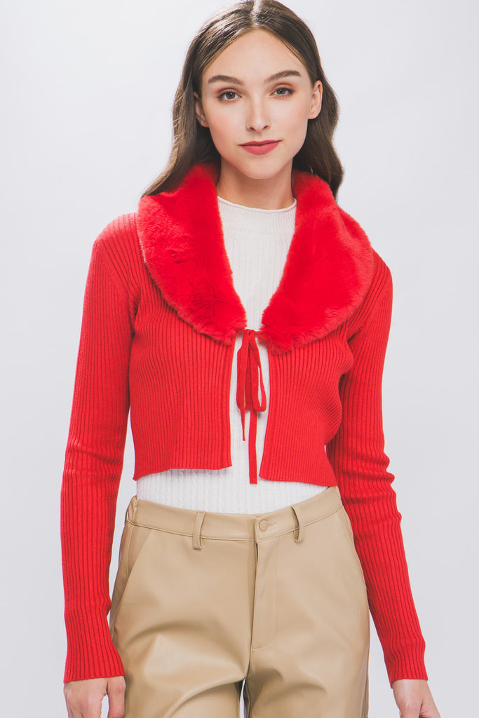 Ruby Fluffy Chic Collar Sweater