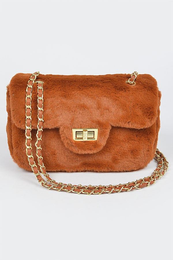 Cozy Chic Flap Shoulder Bag - CAMEL
