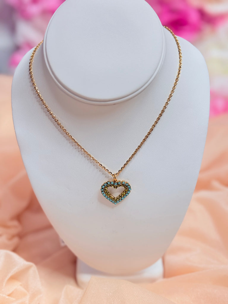 Double Heart Swarovski Necklace