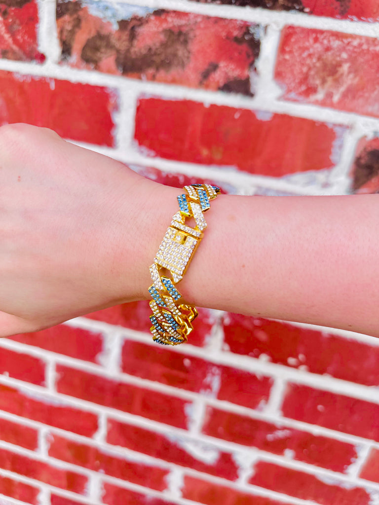 Golden Teal Champagne Bracelet