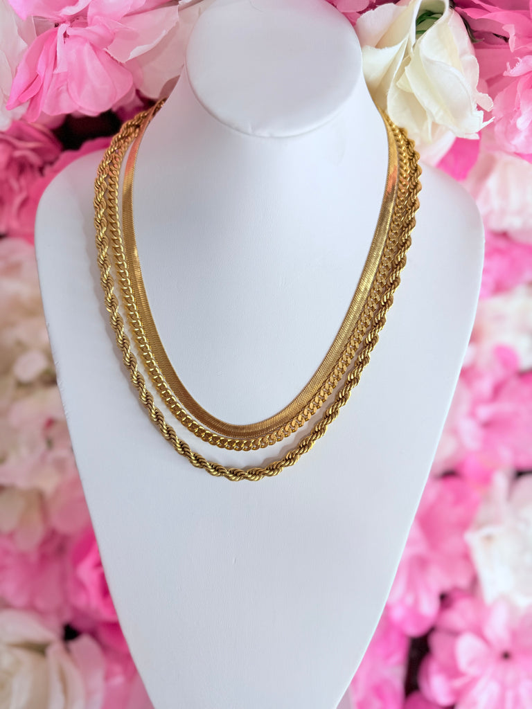 Reema Gold Swarovski Necklace