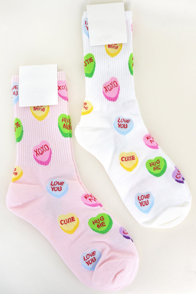 Candied Hearts Cozy Holiday Socks