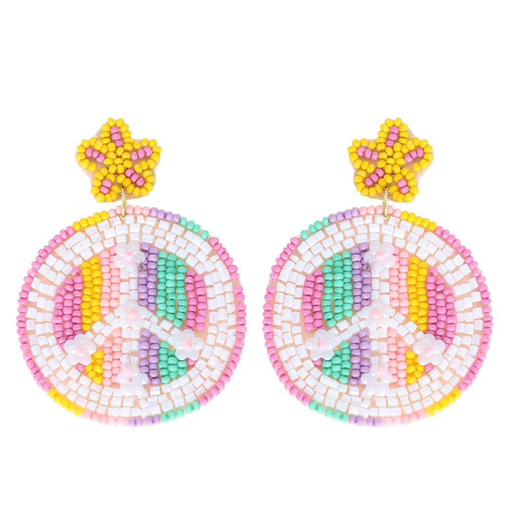 Bringing Peace Beaded Earrings