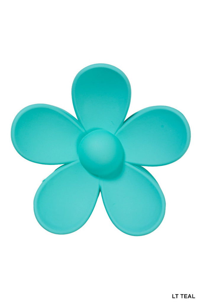 Light Teal Flower Claw Clip