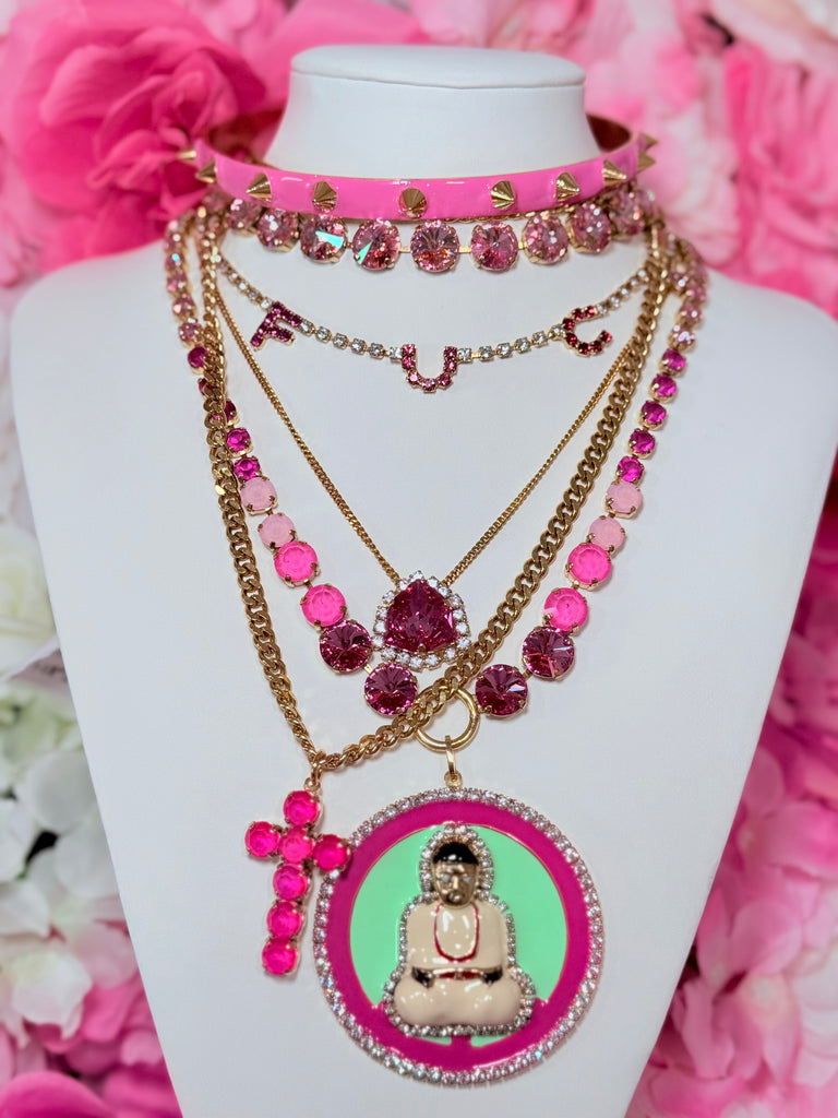 Lolly Buddha Necklace Swarovski Crystal