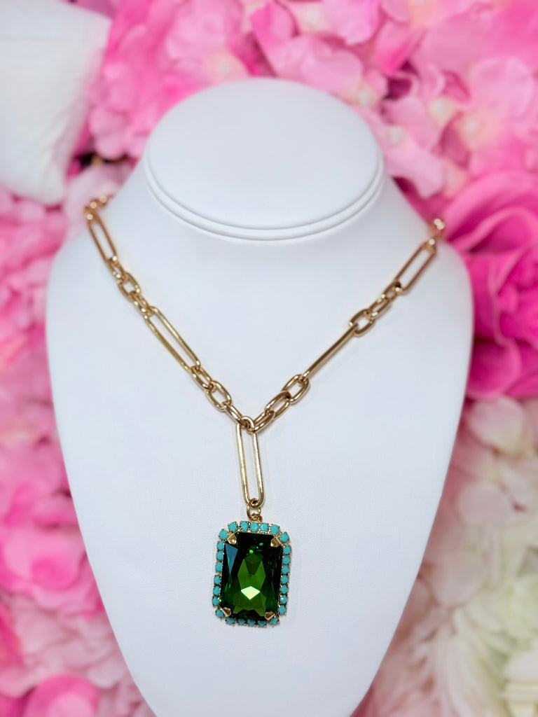 Mini Soleil Necklace Fem Green